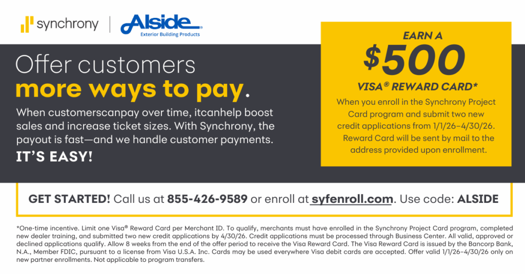 Alside Synchrony Financing - Contractors - Alside
